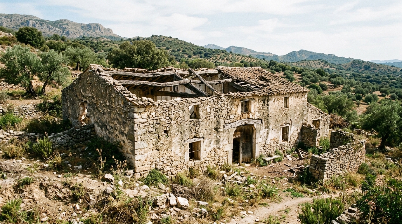 Casa de Piedra - Estado Original Ruinoso Antes de la Obra